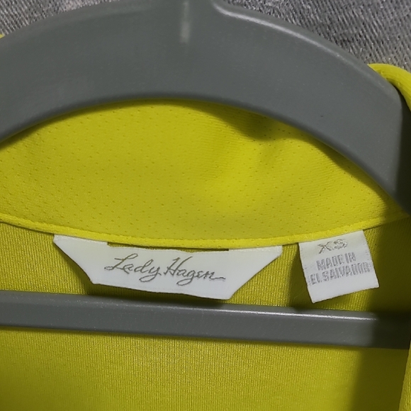 Lady Hagen Yellow Fitted Polo Tank Top - Picture 2 of 9